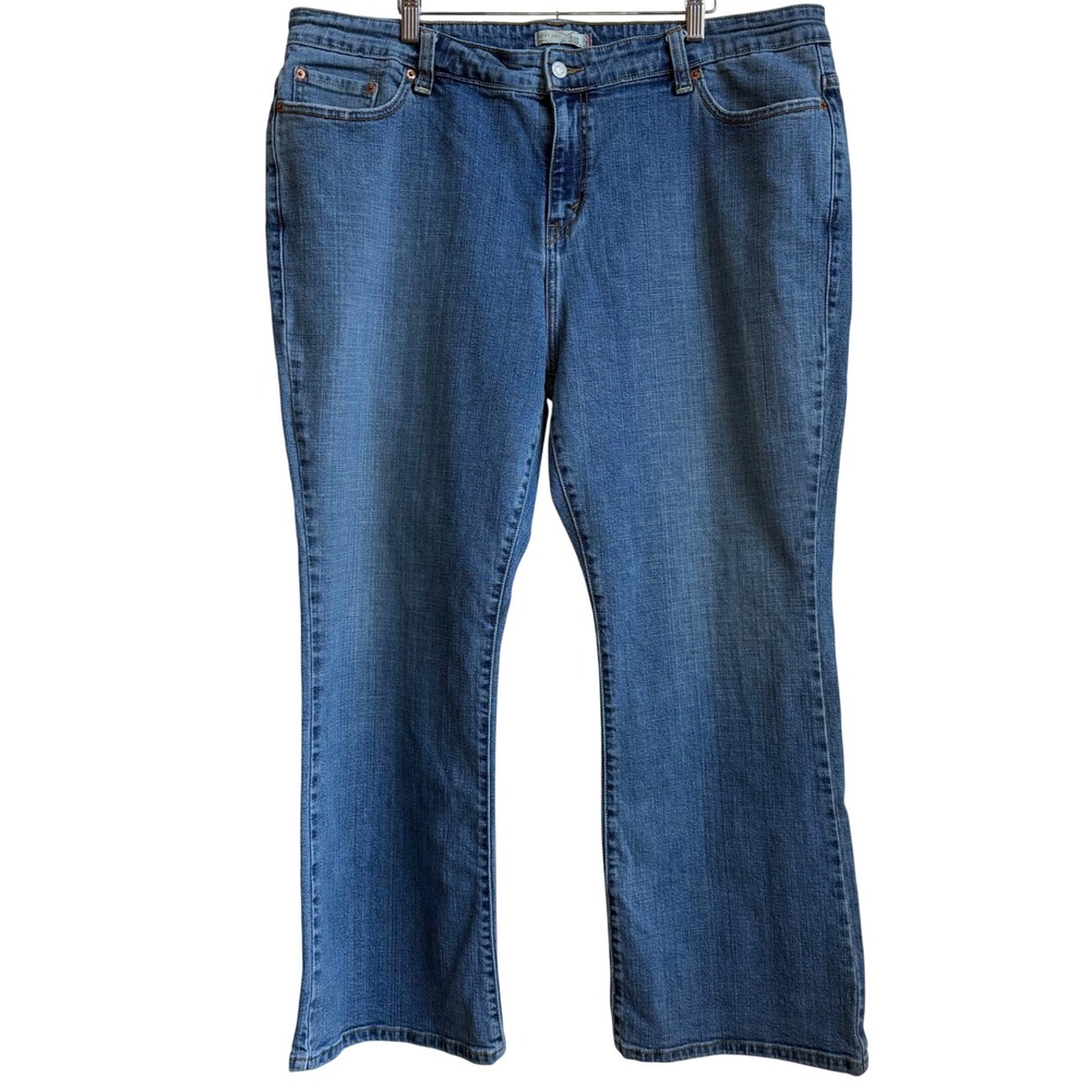 Levi's 515 Bootcut Jeans Women 24S Blue Medium Wash Stretch‎ Denim Short Y2K VTG